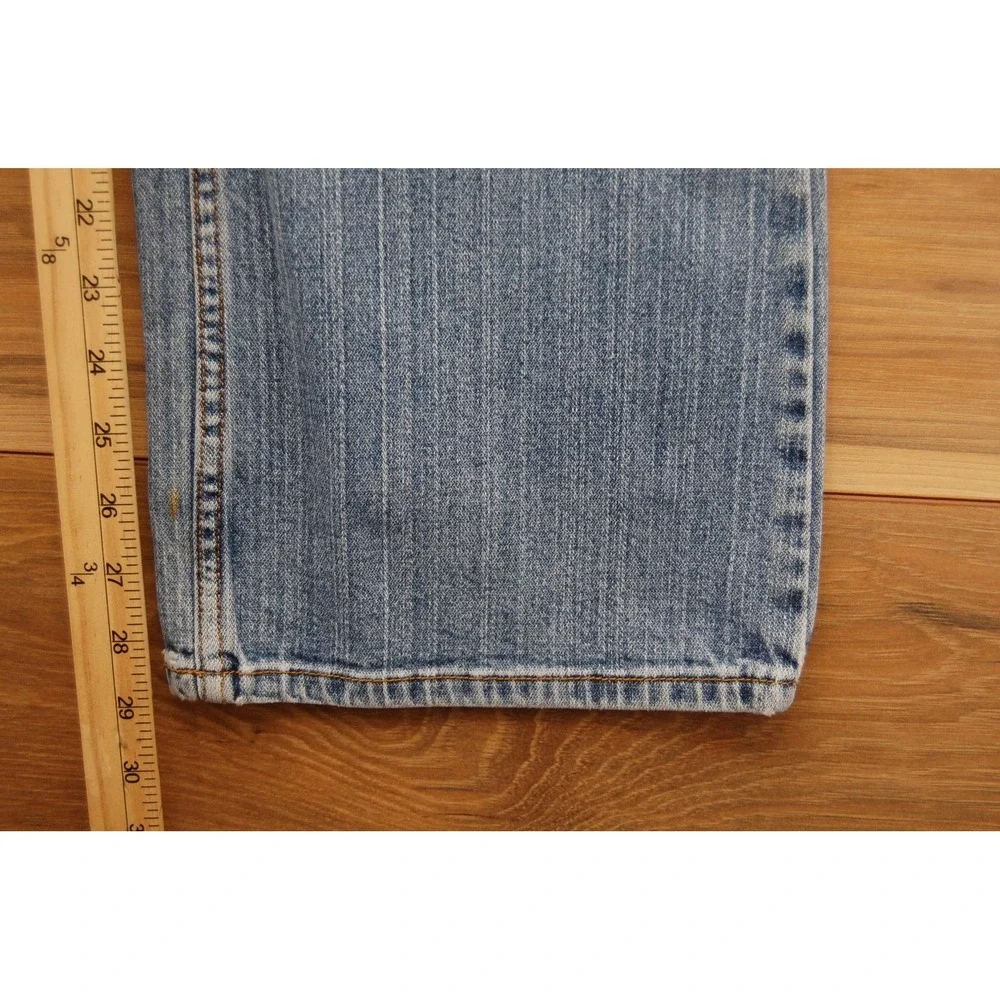 a.n.a A New Approach Jeans Womens 10 Blue Light Wash Studded‎ Mid Rise Bootcut